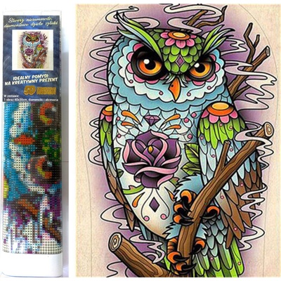 Norimpex - Puzzle Diamant painting: Wise Owl 30x40cm - 1 - 39 piese