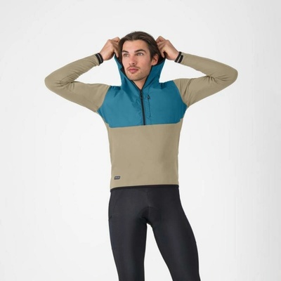 Castelli Unlimited Roam Hoodie Olive green/ Teal blue