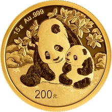 China Mint / Shanghai Mint Zlatá mince 200 Yuan China Panda 15 g