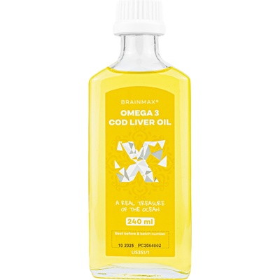 BrainMax Omega 3 Cod Liver Oil, 240 ml