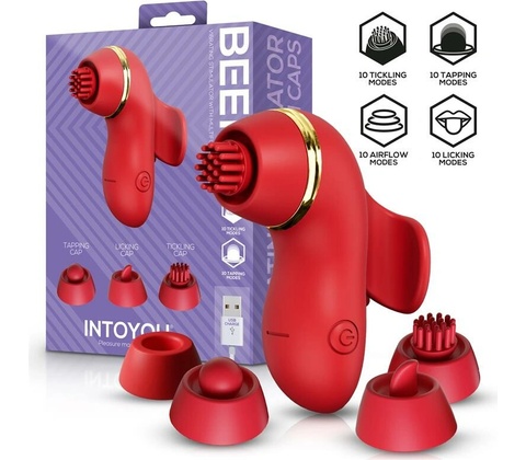 InToYou Beeny Vibrating Stimulator with Multifunction Caps
