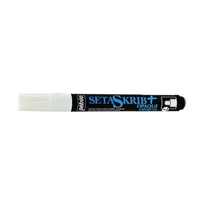 Pebeo Setaskrib Opaque Broad Tip Marker fixky na textil White