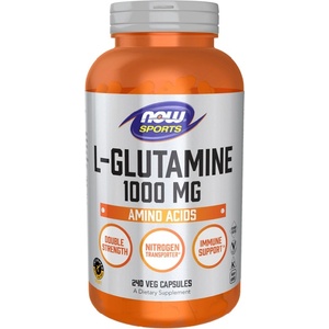 NOW NOW L-Glutamine 1000mg, 240 Capsules - fitnesdobavki - 62,39 лв