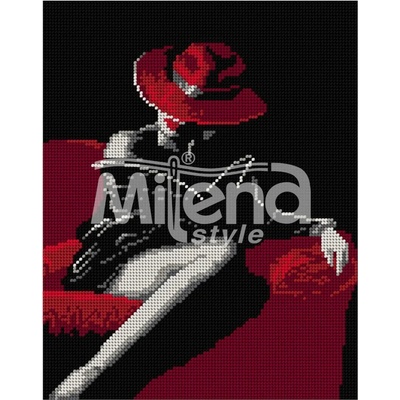 Milena Style Дамата в червено - гоблен с щампа с конци Ariadna