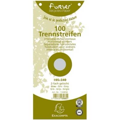 EXACOMPTA 105x240mm 100pcs/cs сива разделителна лента P2220-1106 (P2220-1106)