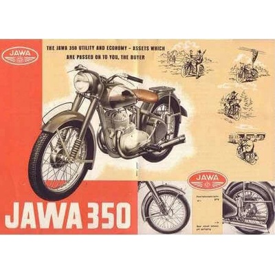 Jawa 350 - plagát - ceduľa 30cm x 20cm Plechová tabuľa