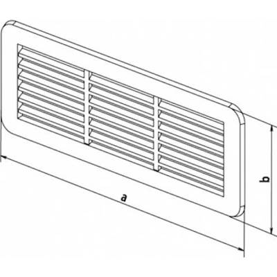 Haco Mřížka 150 x 60 mm bílá 2 ks