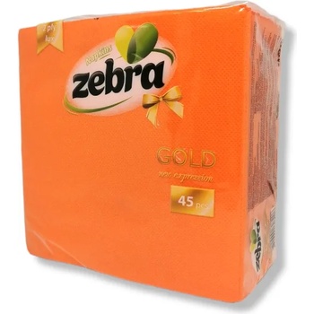 ZEBRA салфетки, Gold, Оранджеви, 33х33см, 2 пласта, 45 броя