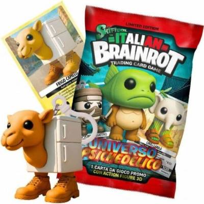 Přívěsek na klíče SKIFIDOL ITALIAN BRAINROT SÁČEK S 3D FIGURKOU A PŘÍVĚSKEM A KARTOU TCG