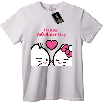 NOONEBRAND Тениска Щастлив Свети Валентин - 2XL, White