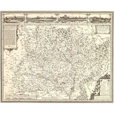 Morava, historická mapa, ruční papír P48227