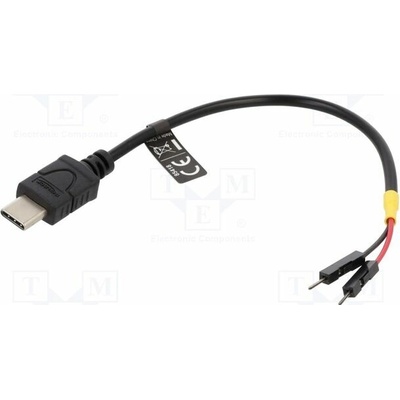 Delock 85418 USB C vidlice kolíkový konektor 1pin x2 0,1m černý