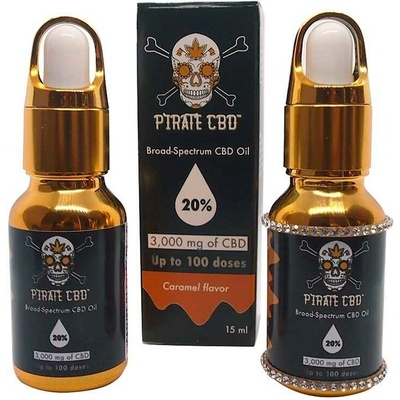 Pirate CBD Broad-Spectrum 20% CBD olej 3000 mg karamelová aróma 15 ml