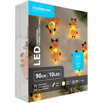 Modee Lighting LED dekorácia 10 LED 90cm sobík 2xAA batérie