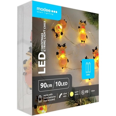 Modee Lighting LED dekorácia 10 LED 90cm sobík 2xAA batérie