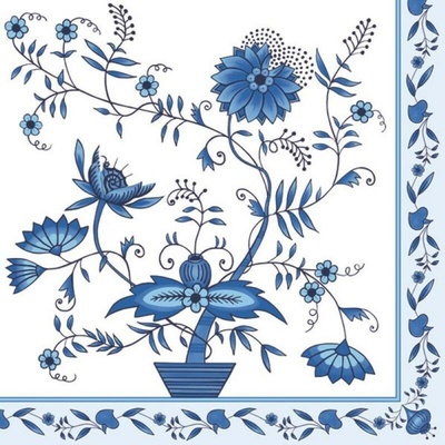 MAKI SLOG 016401 Blue Onion servítky 3V 20ks 33x33cm