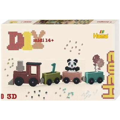 Hama koralky Hama Art 3D Narozeninový vlak midi