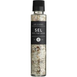 Lie Gourmet Сол с черен пипер, мащерка и шалот 190 г, с мелничка, Lie Gourmet (LIE119)