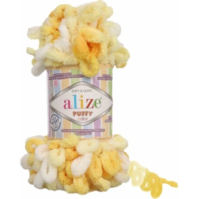 Puffy color pletení bez jehlic/háčku
