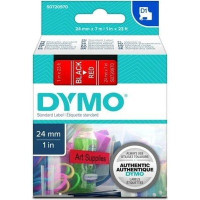páska do štítkovača DYMO D1 S0720970 Farba pásky: červená Farba písma:čierna 24 mm 7 m