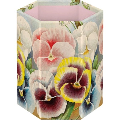 Papírový stojánek na tužky Pastel Spring Pansy