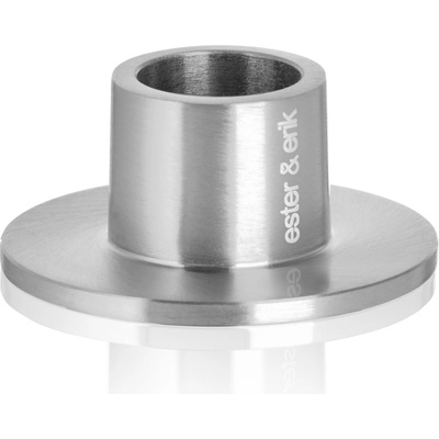 ester & erik Kovový okrúhly svietnik Silver Small