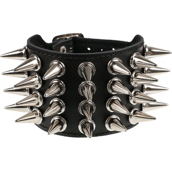 Black & metal Гривна с шипове 4 - bwz-549