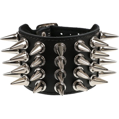 Black & metal Гривна с шипове 4 - bwz-549