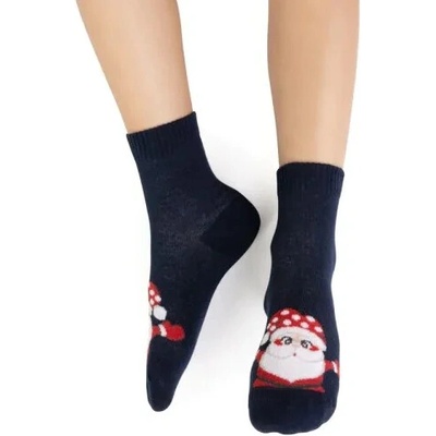 Detské ponožky so Santa Clausom tmavomodrá