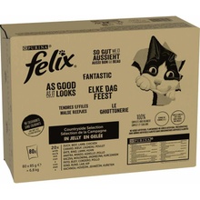 Felix Fantastic hovädzie kura kačica jahňacie v želé 80 x 85 g