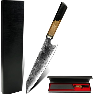 HARAHU Дамаски кухненски нож is-14038 - черен kp14038 (is-14038)