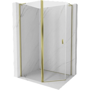 Mexen Mist L петостенна асиметрична душ кабина с врати 100 x 90 см, прозрачна, (8A8L-100-090-50-00)