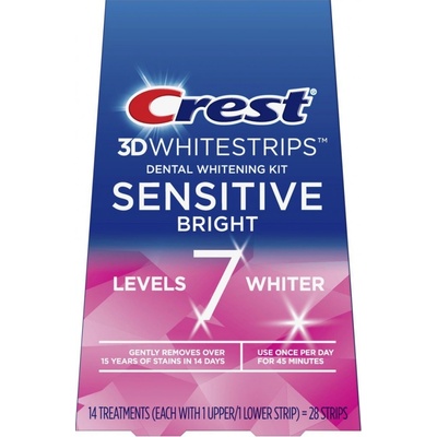 Procter & Gamble, Crest 3D Whitestrips SENSITIVE Bright 28 ks