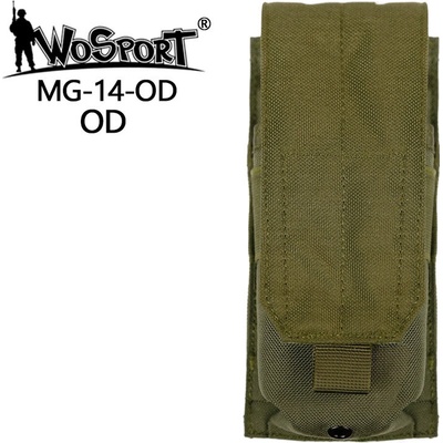 Wosport Single molle na zásobník M4/M16 s chlopní zelená