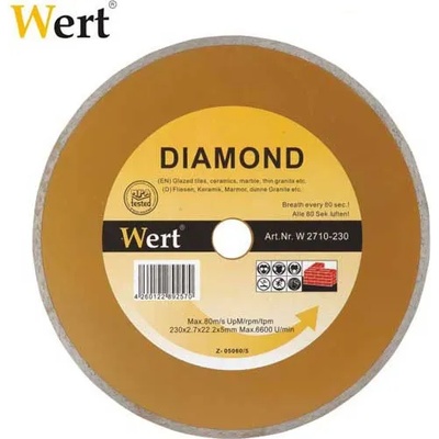 Wert Диамантен диск за гранит, мрамор, керамика и камък (230mm) (W 2710-230)