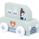 Janod Дървена количка Janod Cross Roads - Ветеринарна линейка (J05946)