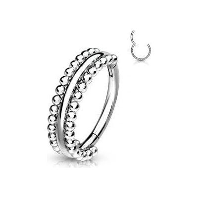 Šperky4U Segment kruh helix cartilage tragus piercing NS0045ST-1210