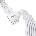 1stPlayer Модулен кабел 1stPlayer Custom Sleeved Modding Cable White - PCIe 5.0 12VHPWR M/M - FM2-B-WH (FM2-B-WH)