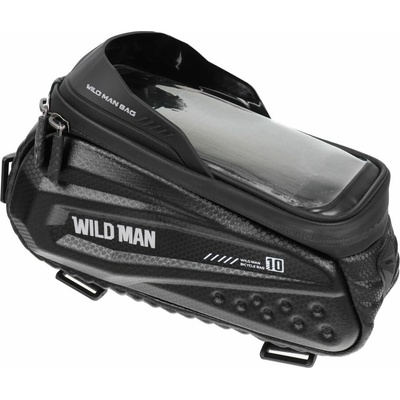 Kryt Držiak na bicykel Wildman Traveling Bag Bike Frame With Zipper 1,2L (4 "- 7") Es10 Black