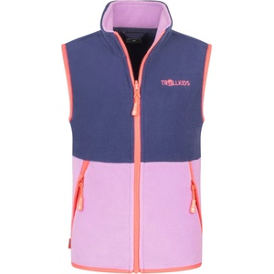 TROLLKIDS Детски поларен елек Trollkids Kid's Kjerag Vest Fleece vest - Deep Violet / Light Violet / Coral Pink - размер 140 (EU) (703-4667-0817)