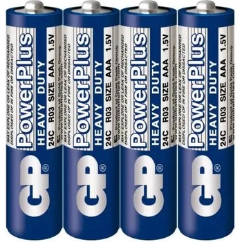 GP Batteries Цинк карбонова батерия GP POWERPLUS R03 AAA 4 бр. shrink 1.5V (GP-BM-24C-S4)