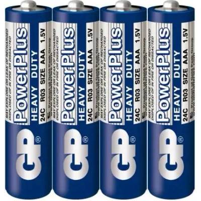 GP Batteries Цинк карбонова батерия GP POWERPLUS R03 AAA 4 бр. shrink 1.5V (GP-BM-24C-S4)