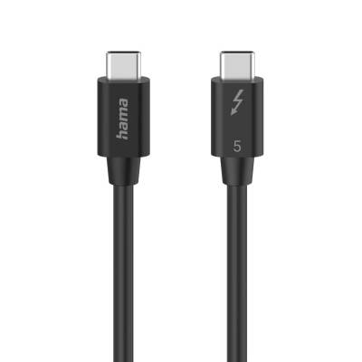 Кабел "USB-C" Thunderbolt-5, 80 Gbit/s, 5A, 240W, Ultra-HD 8K, 1.00 m (HAMA-200796)