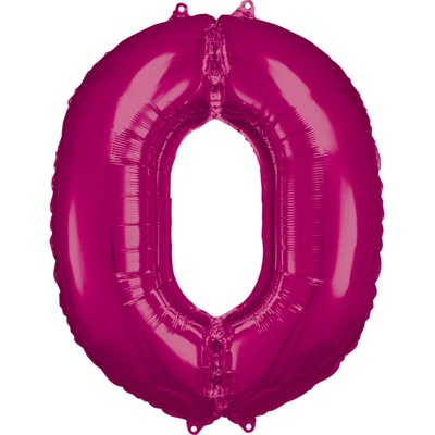 Foliová číslice Tmavě růžová 0 86 cm