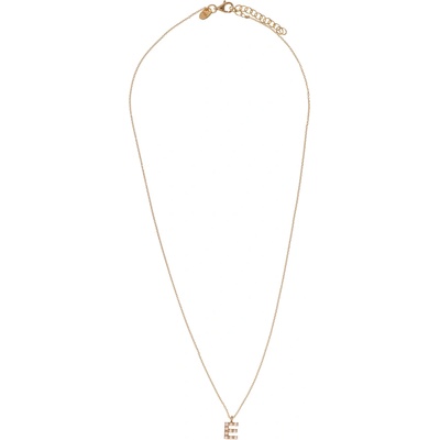 Alisia Pozlátený náhrdelník so Swarovski perličkami "E" AL4258.01.905