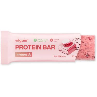 Vilgain Prebiotic Protein Bar – pink macaron 55 g