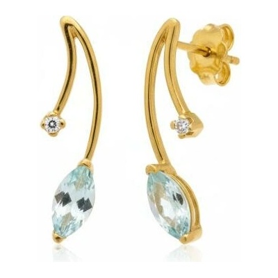 Fair Line zlaté s akvamarínem 1185