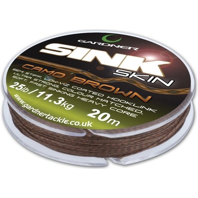 Gardner šnúra Sink Skin Brown 25lb 20m
