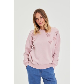 Moodo Пуловер с цветенца розов Moodo Moodo | Rozov | ЖЕНИ | XS