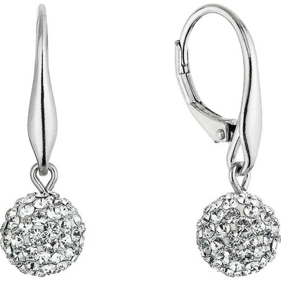 Evolution Group Pavona Stříbrné náušnice Kuličky s krystaly Swarovski 31326.1